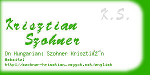 krisztian szohner business card